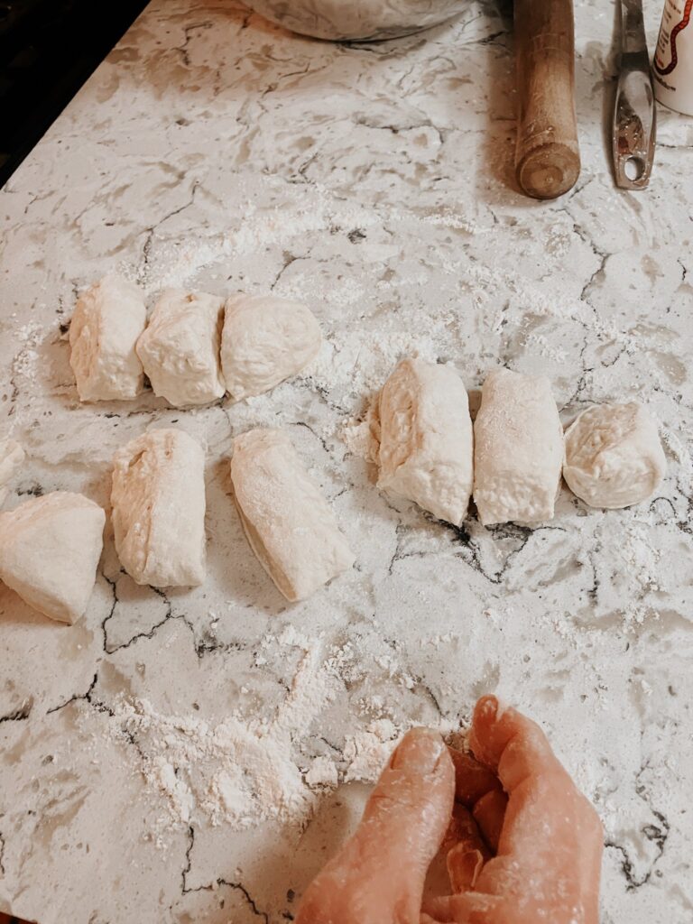 Divided Sourdough Tortilla Pieces