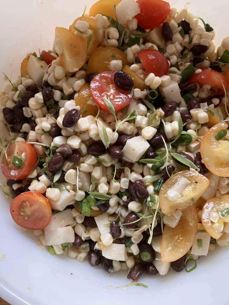 Raw Corn Salad with Black Beans